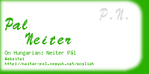 pal neiter business card